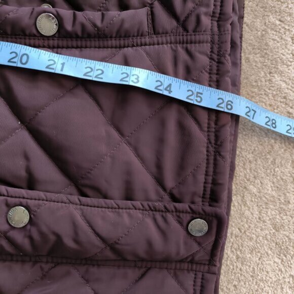 Cynthia Rowley Hiking Utility Cabin Outdoor Equestrian Quilted Eggplant Vest L - Picture 5 of 6